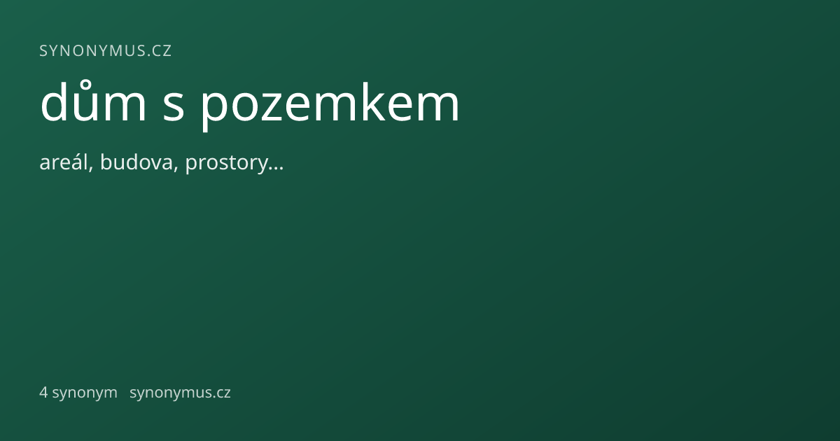 Náhled odkazu: dům s pozemkem