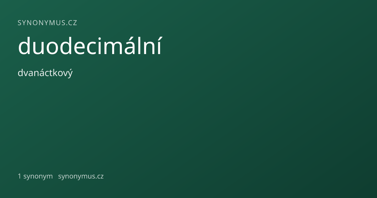Náhled odkazu: duodecimální