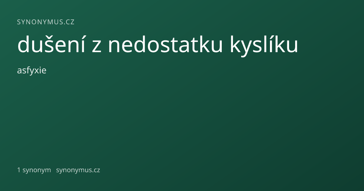 Náhled odkazu: dušení z nedostatku kyslíku