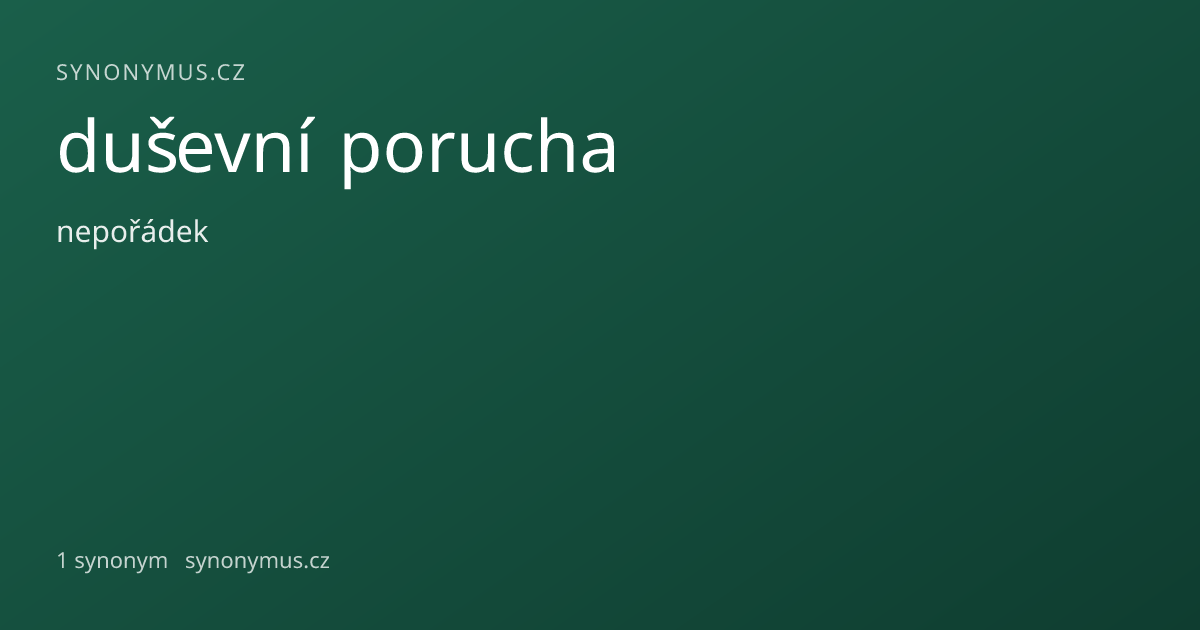 Náhled odkazu: duševní porucha