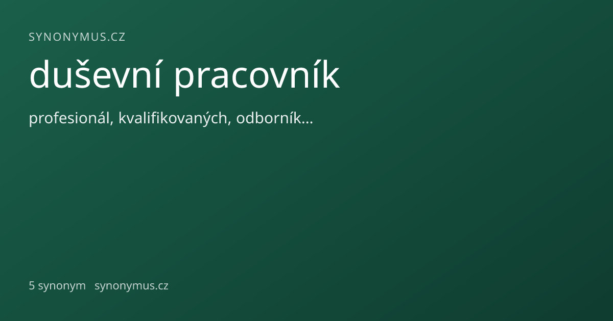 Náhled odkazu: duševní pracovník