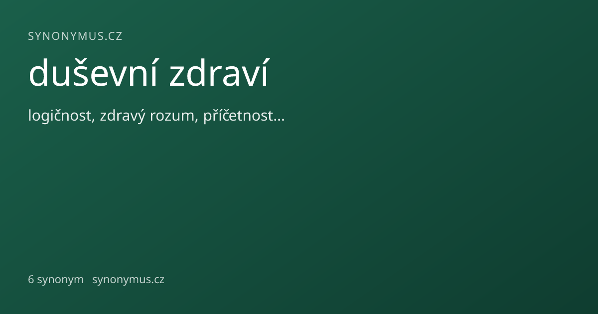 Náhled odkazu: duševní zdraví