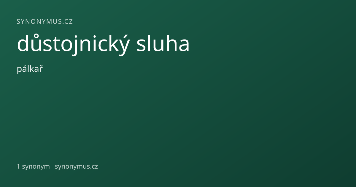 Náhled odkazu: důstojnický sluha