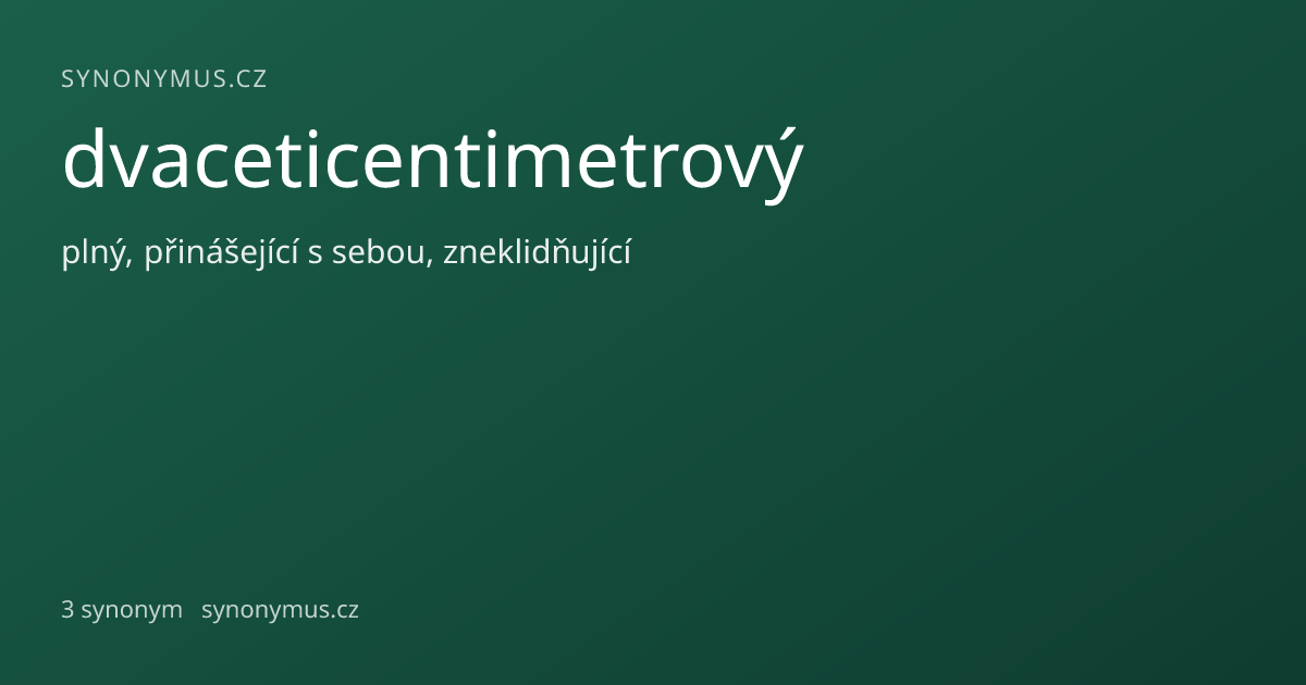 Náhled odkazu: dvaceticentimetrový