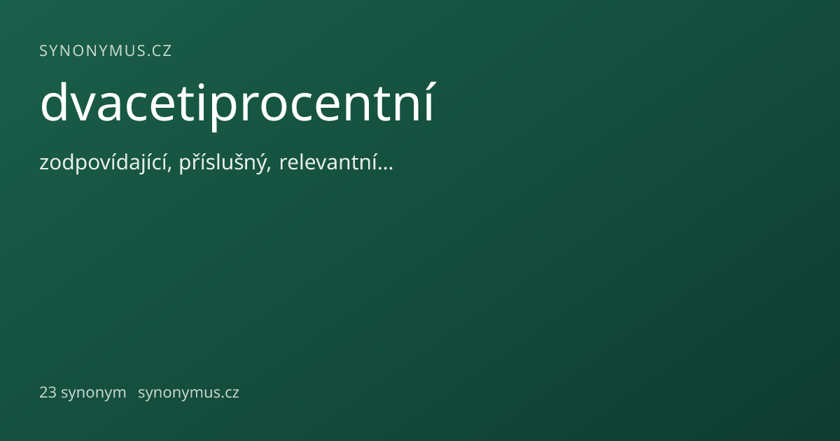 Náhled odkazu: dvacetiprocentní