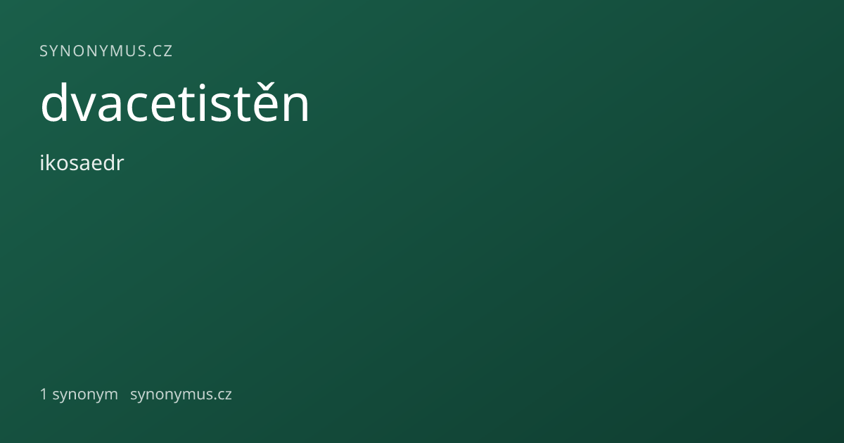 Náhled odkazu: dvacetistěn