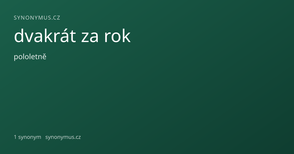 Náhled odkazu: dvakrát za rok