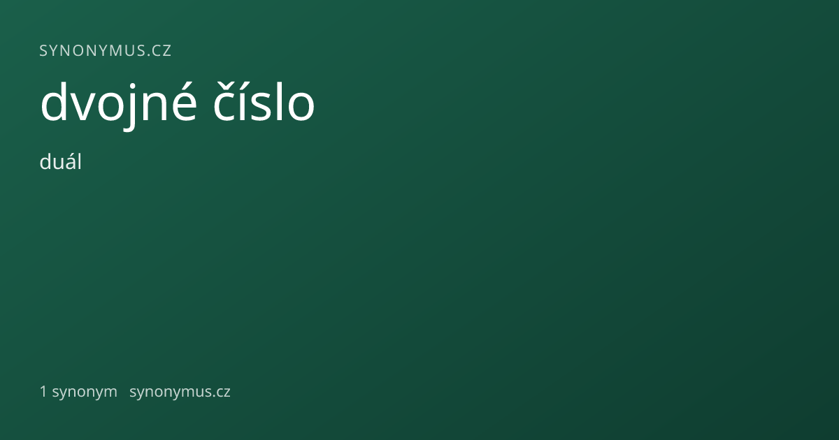 Náhled odkazu: dvojné číslo