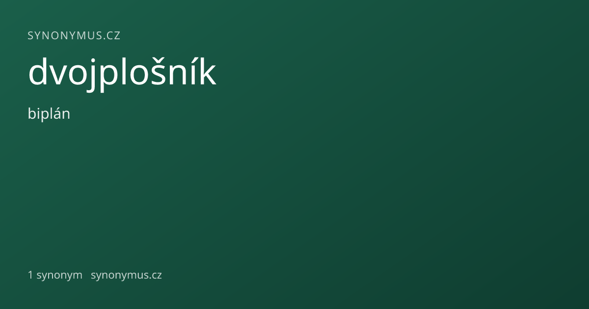 Náhled odkazu: dvojplošník