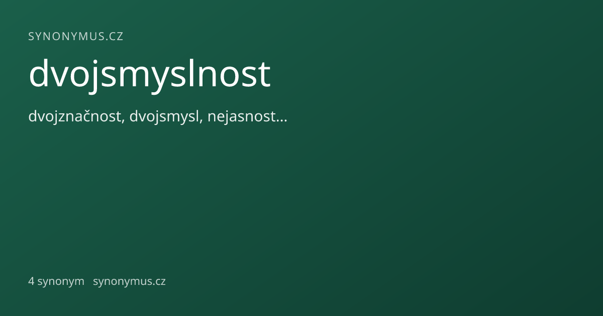Náhled odkazu: dvojsmyslnost