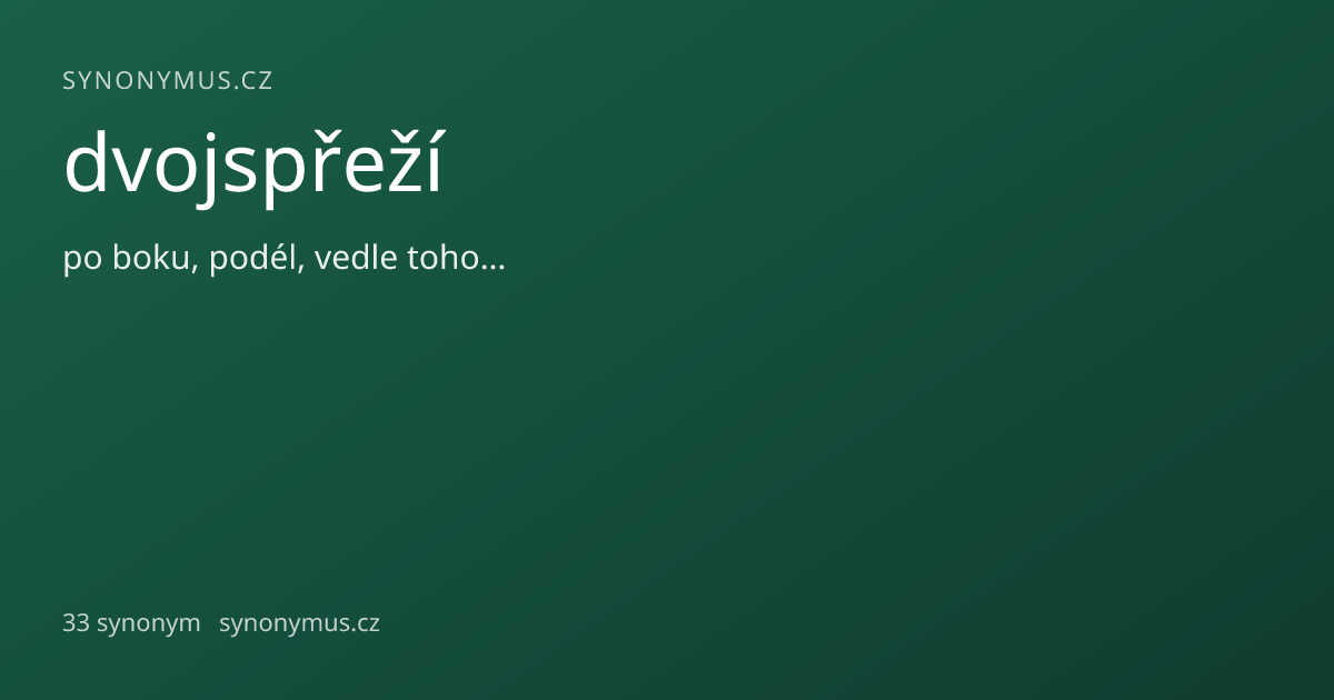 Náhled odkazu: dvojspřeží