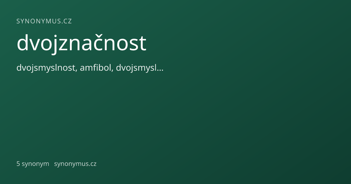 Náhled odkazu: dvojznačnost