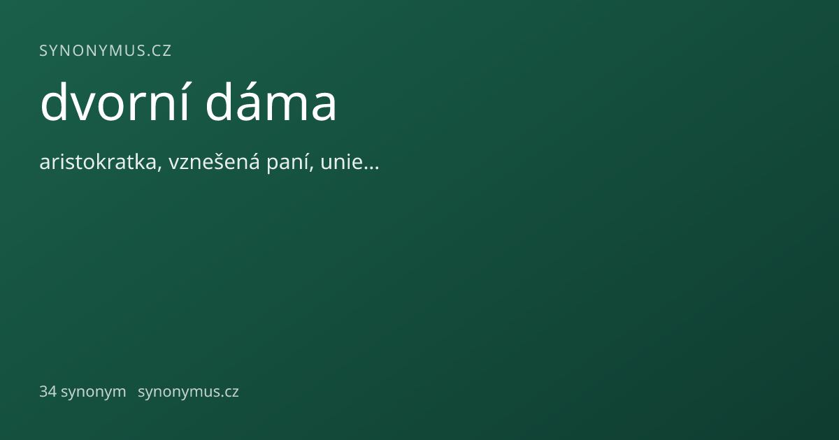 Náhled odkazu: dvorní dáma