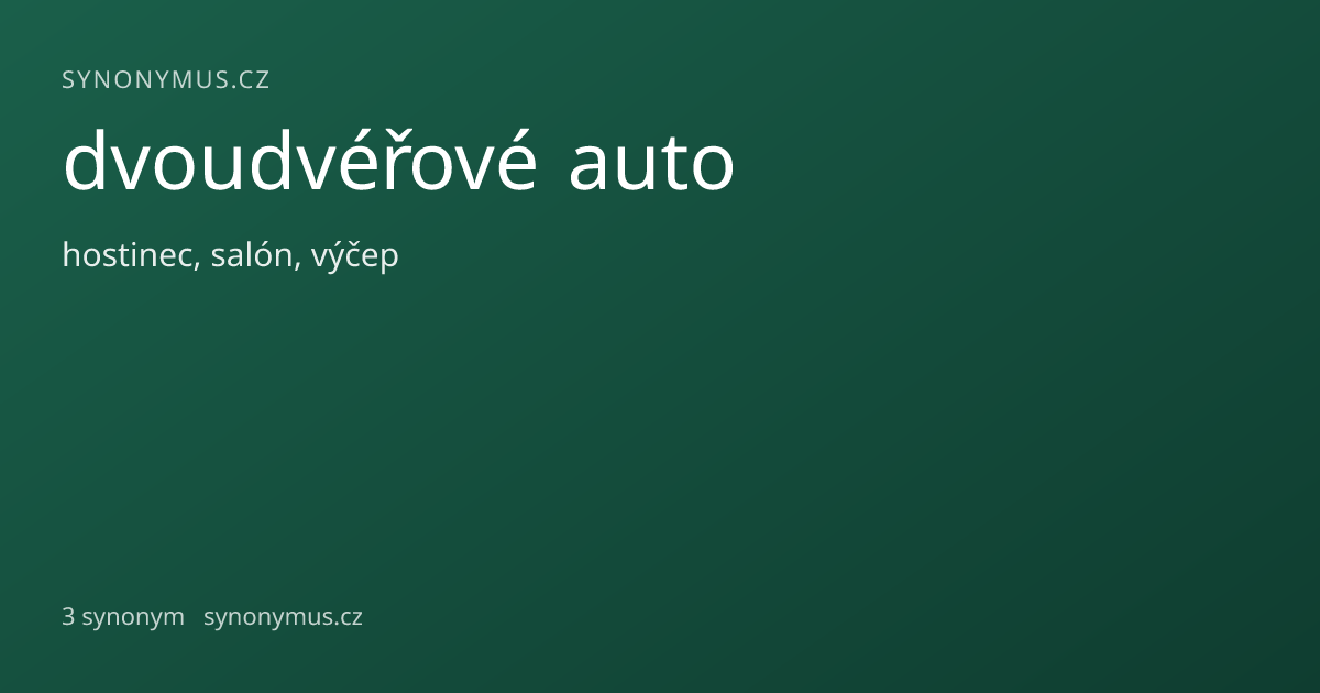 Náhled odkazu: dvoudvéřové auto