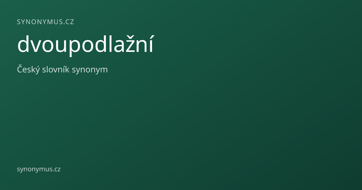 Náhled odkazu: dvoupodlažní