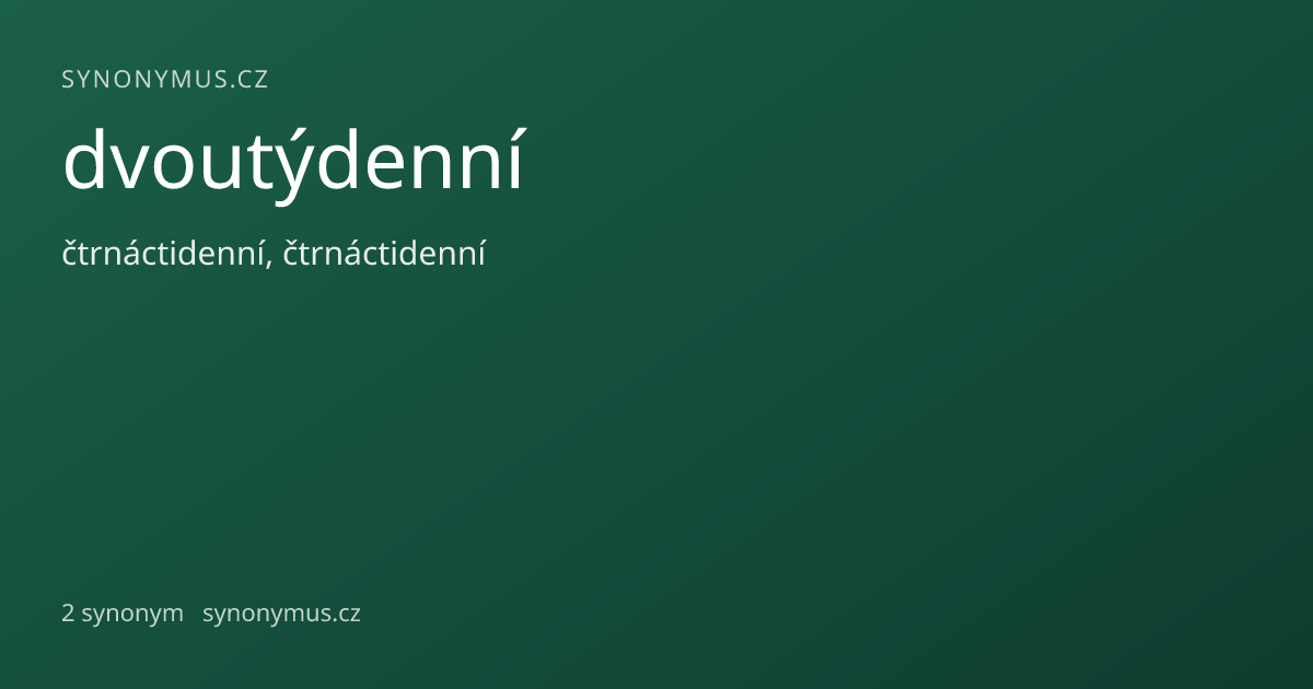 Náhled odkazu: dvoutýdenní