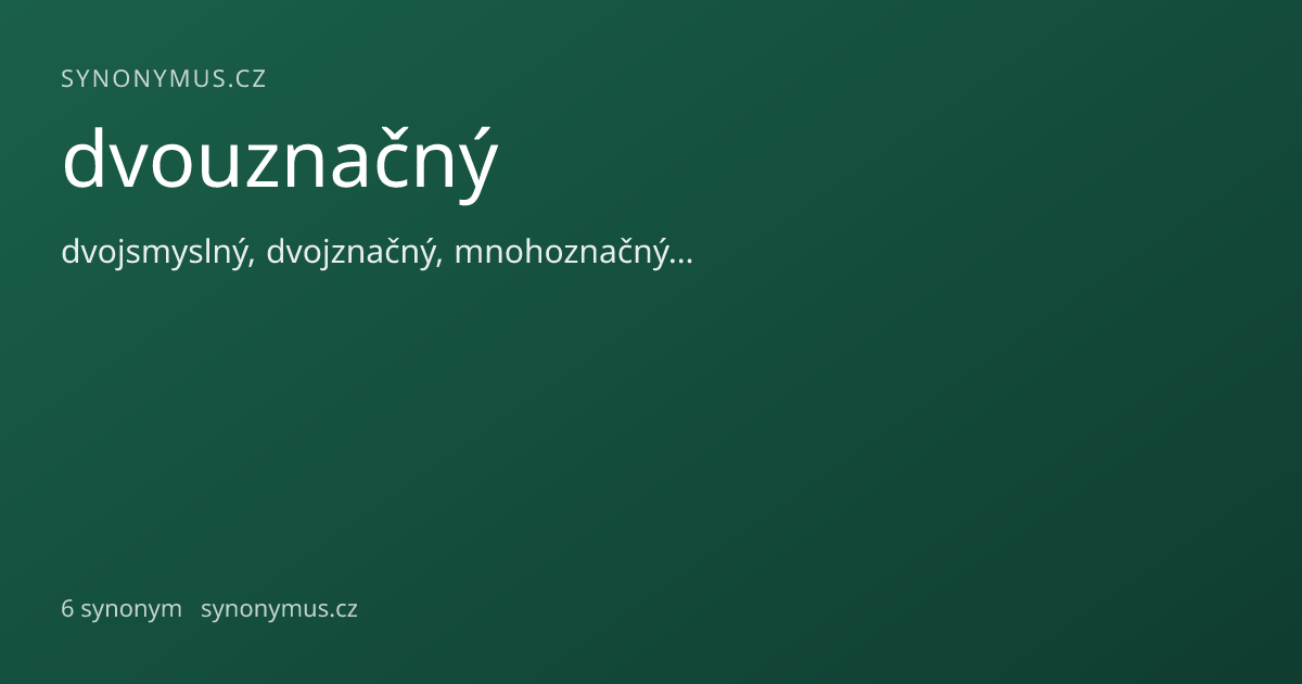 Náhled odkazu: dvouznačný