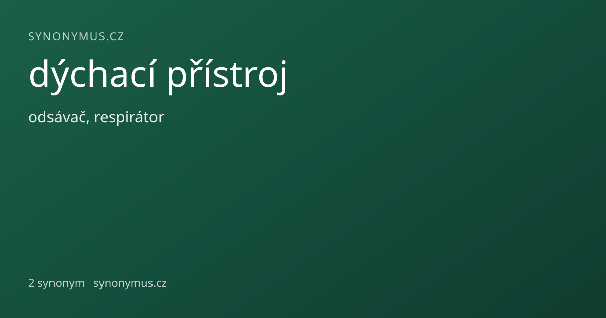 Náhled odkazu: dýchací přístroj