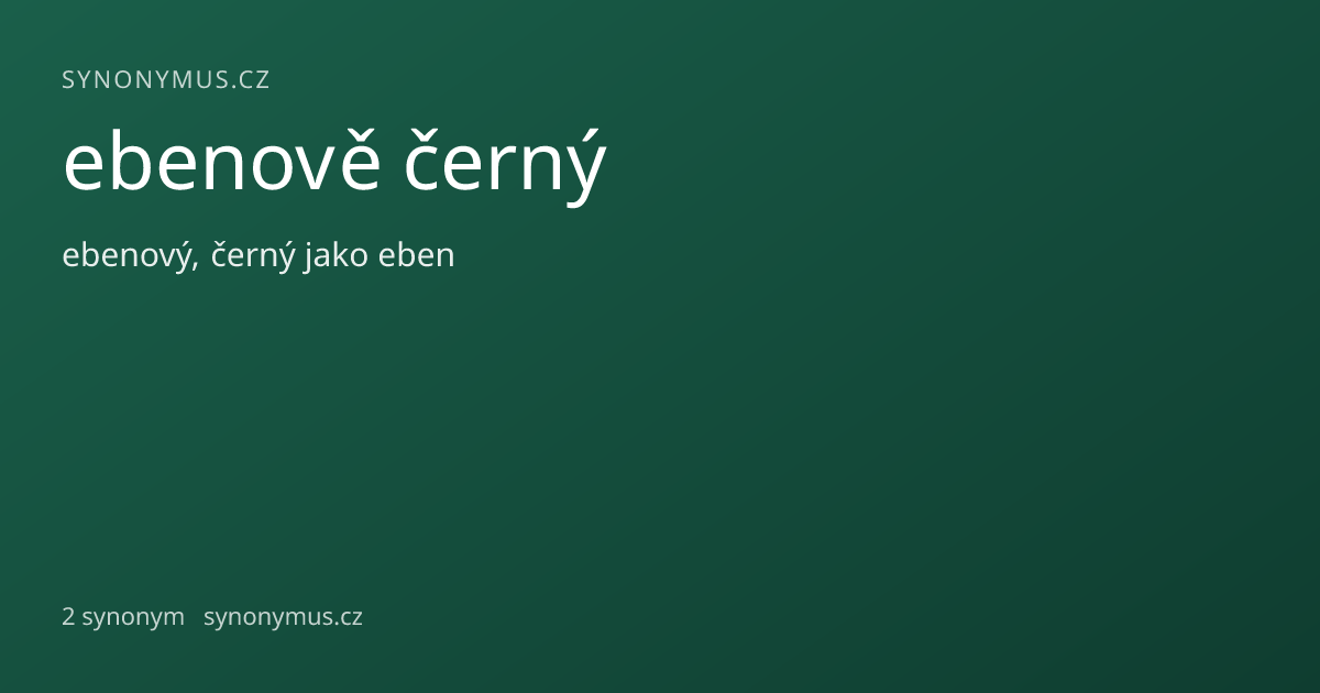 Náhled odkazu: ebenově černý