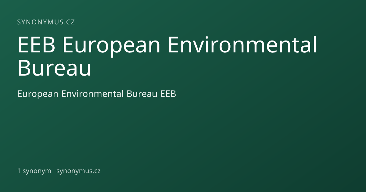 Náhled odkazu: EEB European Environmental Bureau