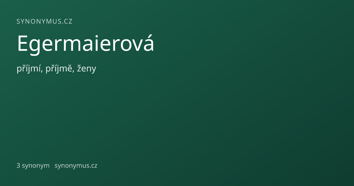 Náhled odkazu: Egermaierová