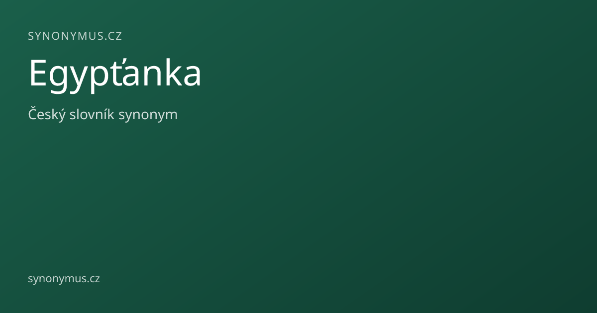 Náhled odkazu: Egypťanka