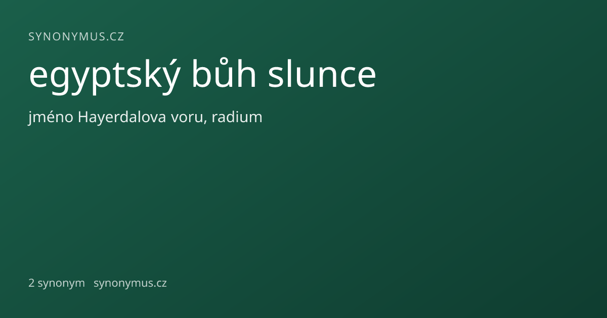 Náhled odkazu: egyptský bůh slunce