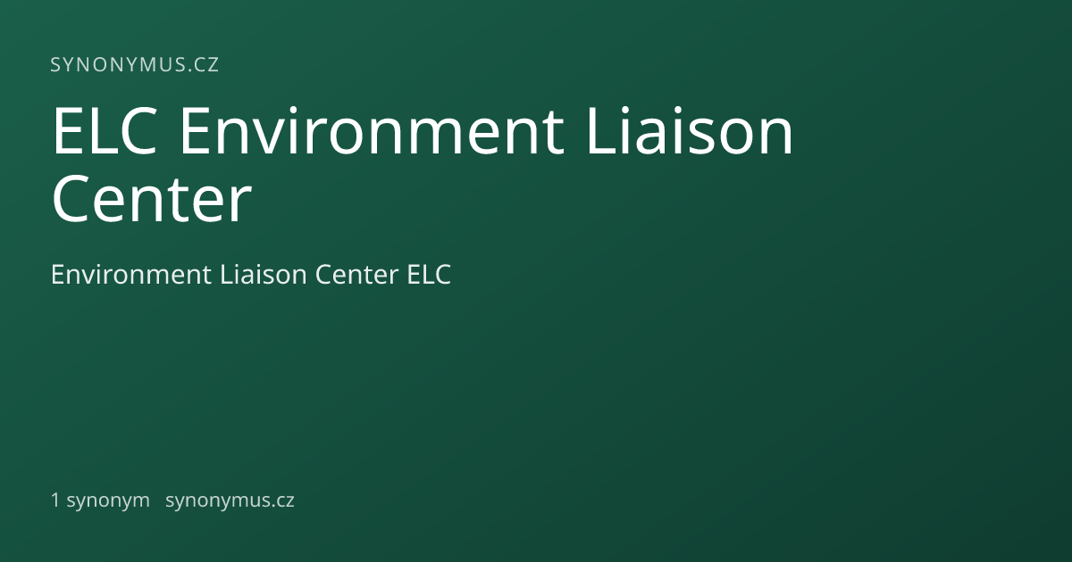 Náhled odkazu: ELC Environment Liaison Center