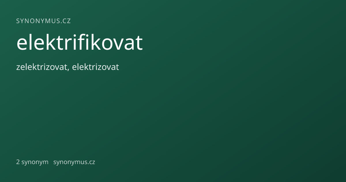 Náhled odkazu: elektrifikovat