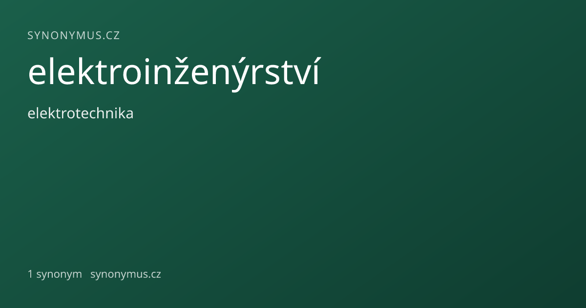 Náhled odkazu: elektroinženýrství