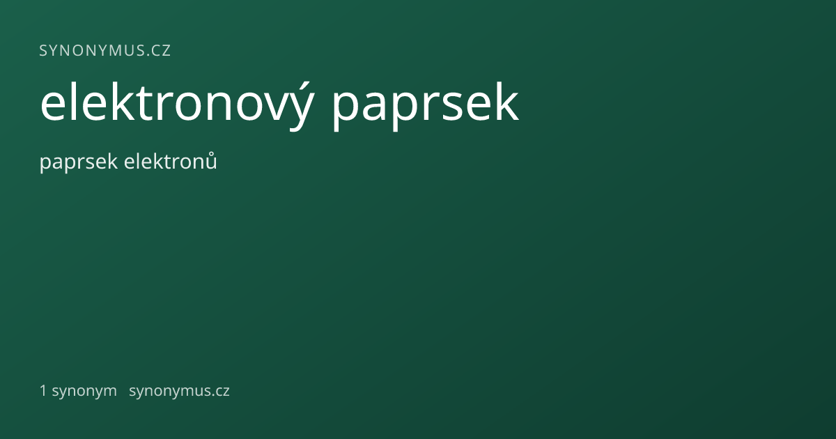 Náhled odkazu: elektronový paprsek