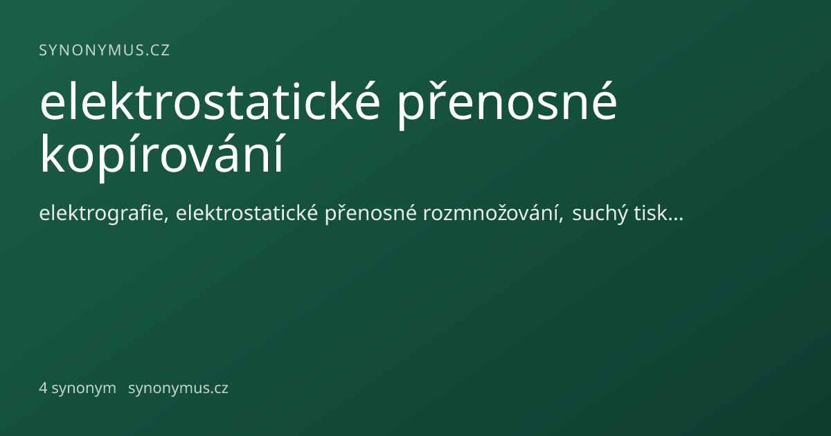 Náhled odkazu: elektrostatické přenosné kopírování