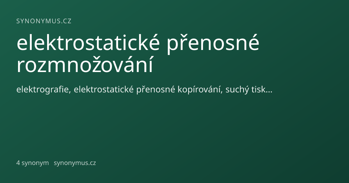 Náhled odkazu: elektrostatické přenosné rozmnožování