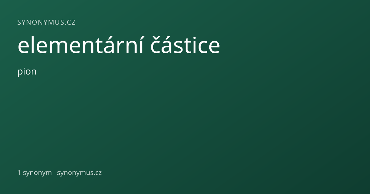 Náhled odkazu: elementární částice