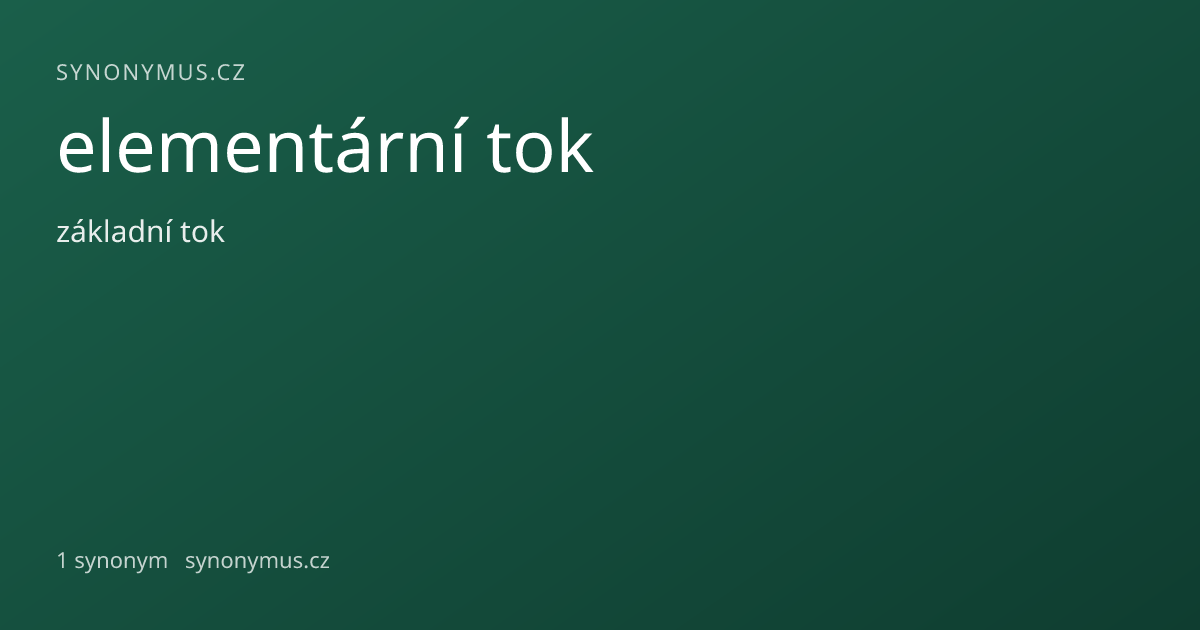 Náhled odkazu: elementární tok