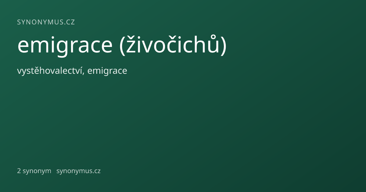 Náhled odkazu: emigrace (živočichů)