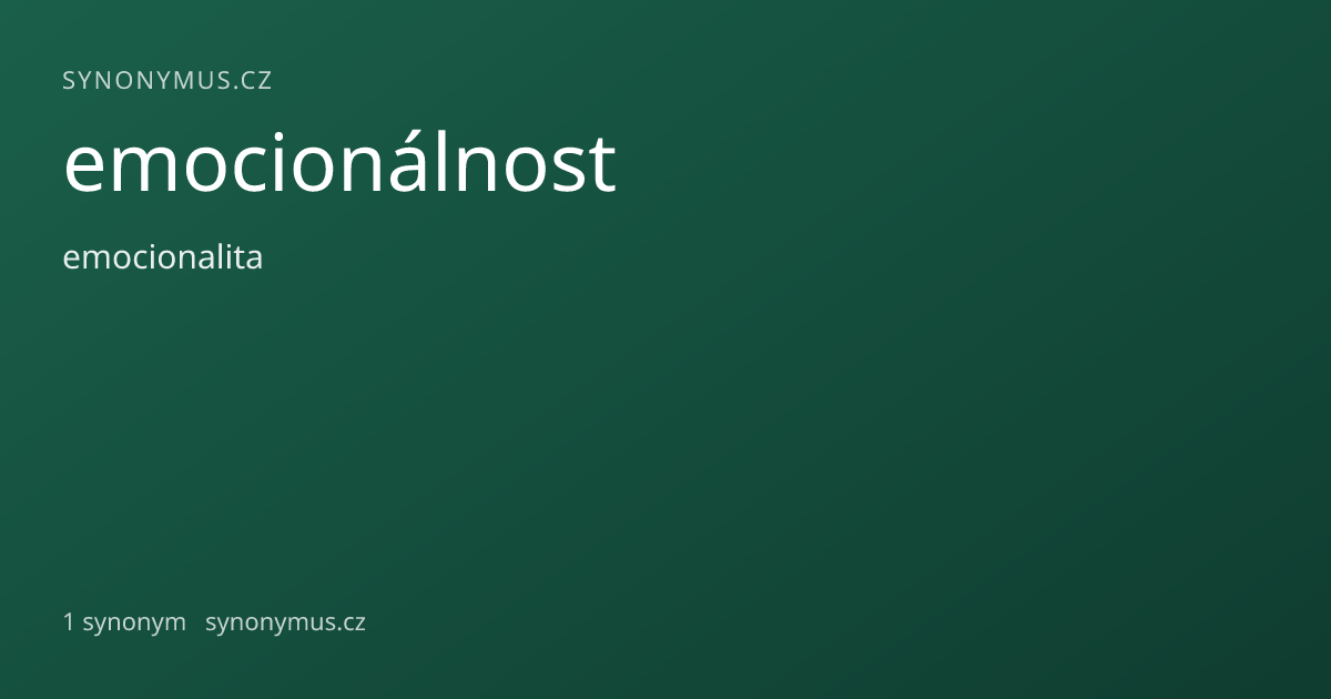 Náhled odkazu: emocionálnost