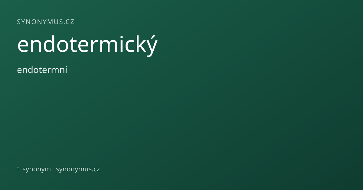 Náhled odkazu: endotermický