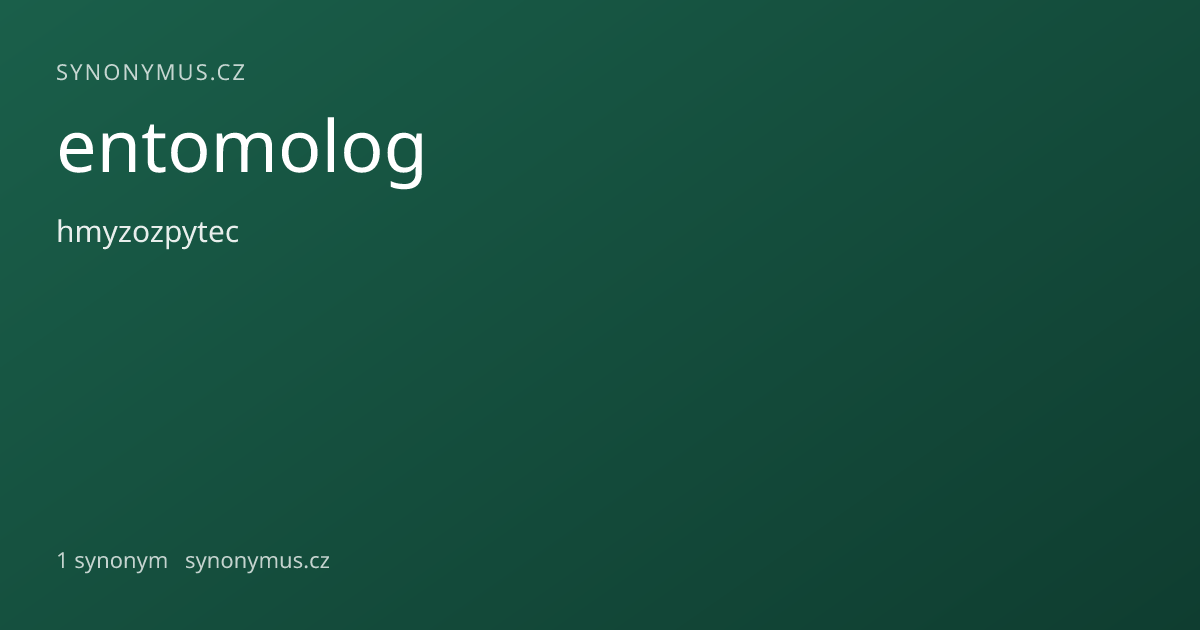 Náhled odkazu: entomolog