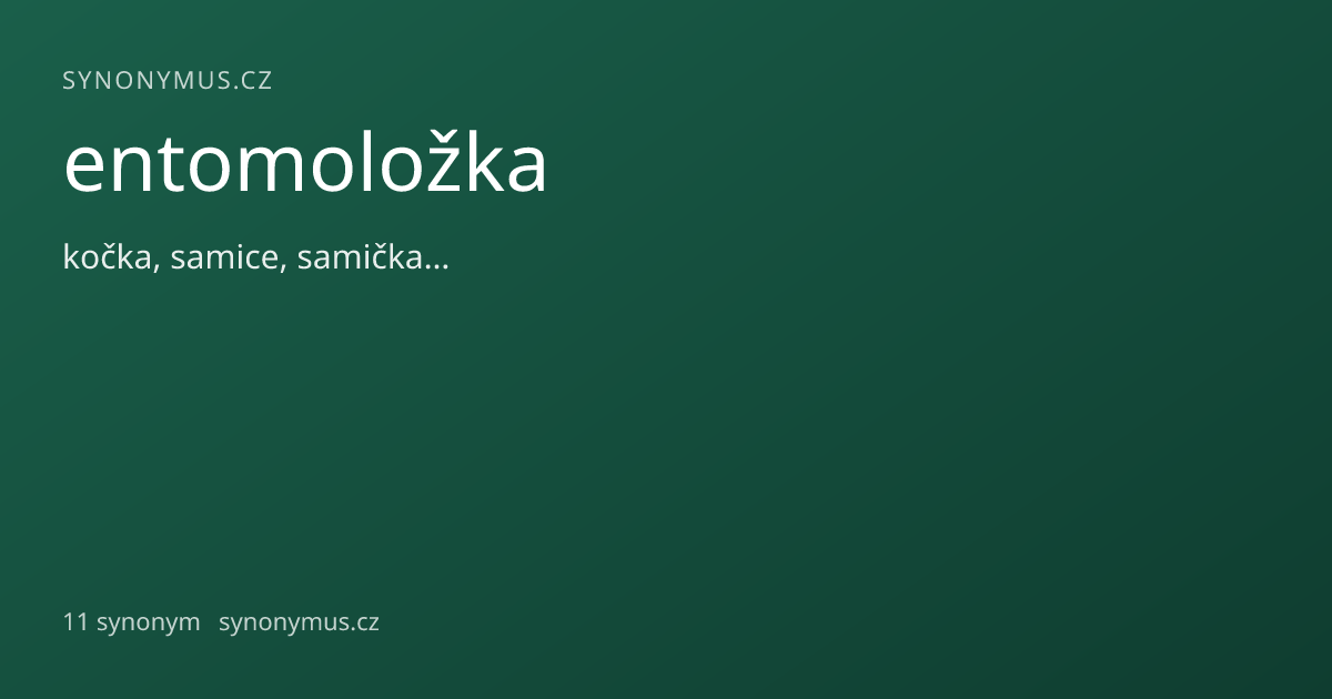 Náhled odkazu: entomoložka