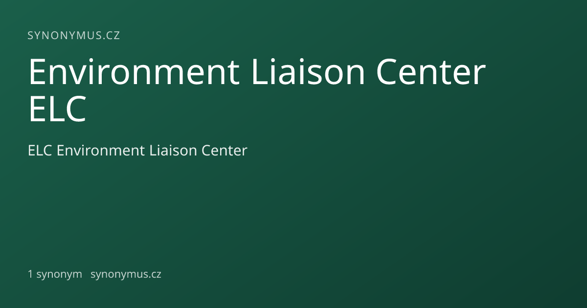 Náhled odkazu: Environment Liaison Center ELC