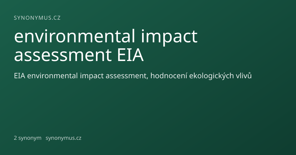 Náhled odkazu: environmental impact assessment EIA
