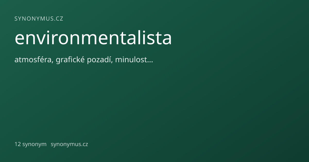 Náhled odkazu: environmentalista
