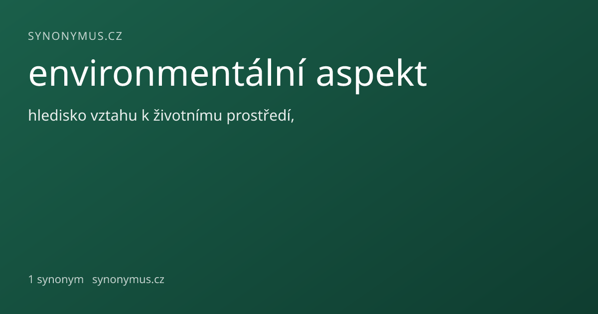 Náhled odkazu: environmentální aspekt