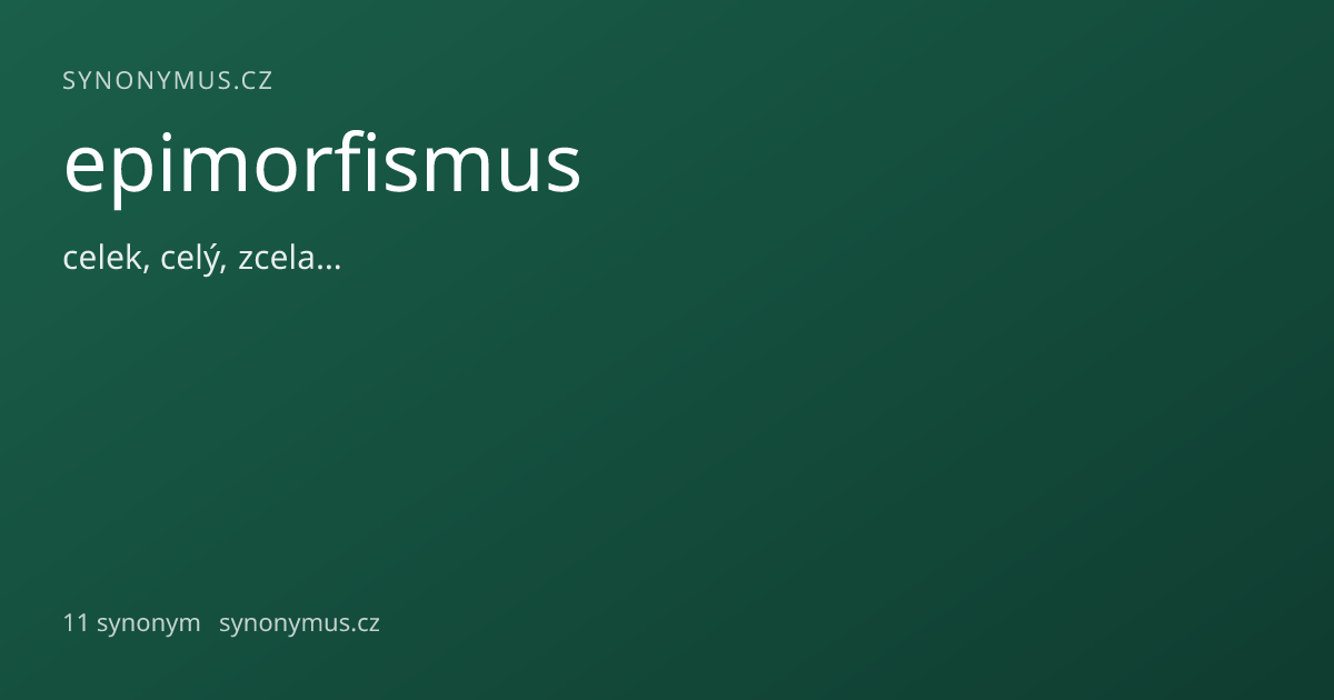 Náhled odkazu: epimorfismus