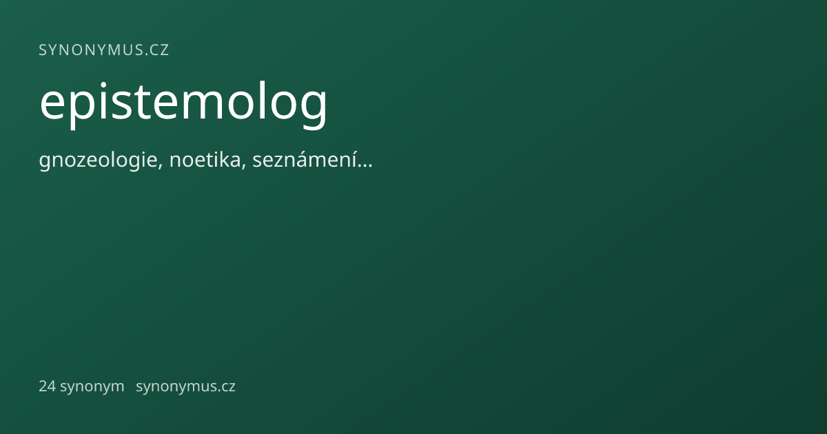 Náhled odkazu: epistemolog