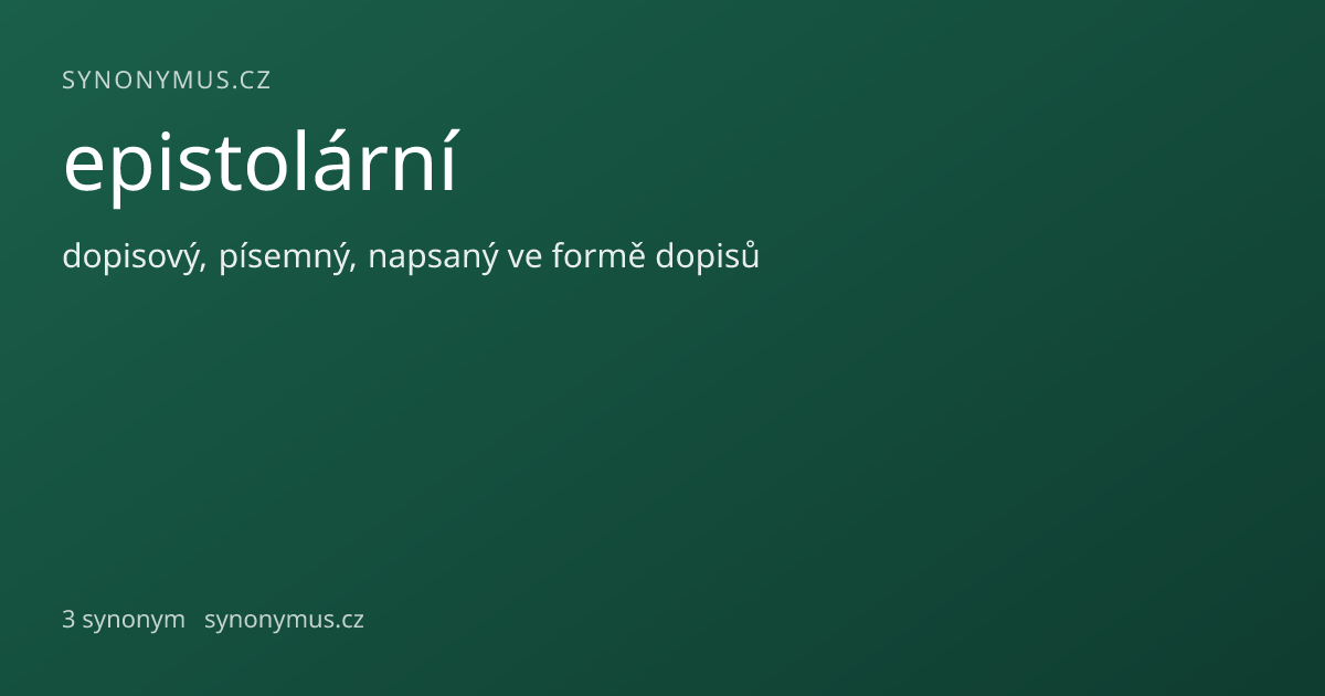 Náhled odkazu: epistolární