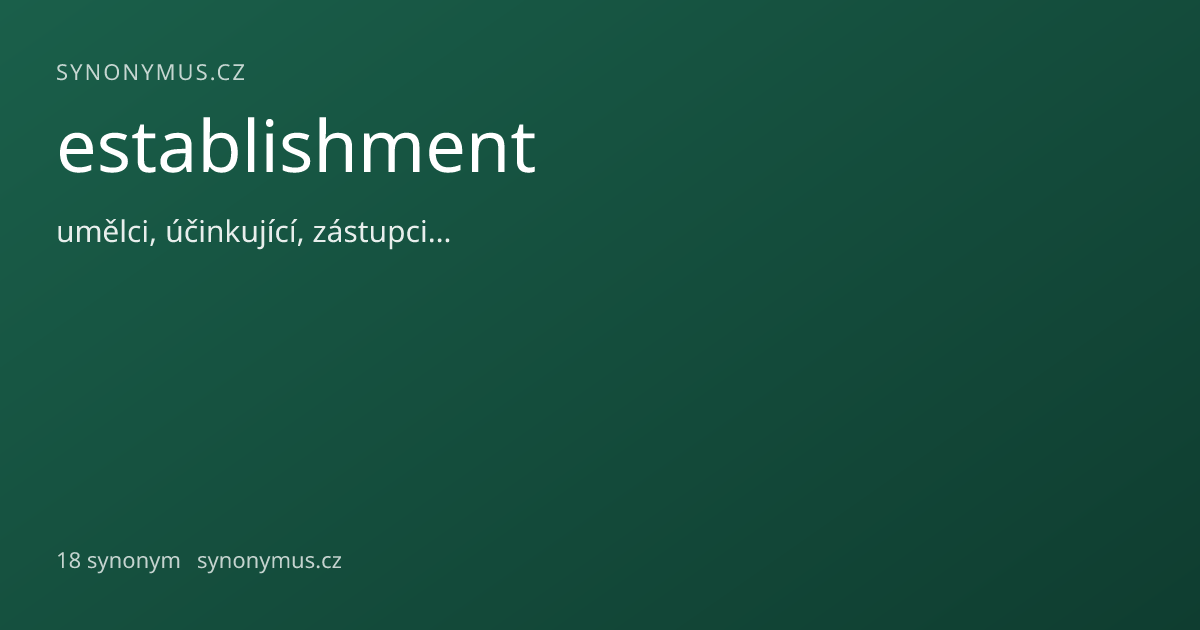Náhled odkazu: establishment