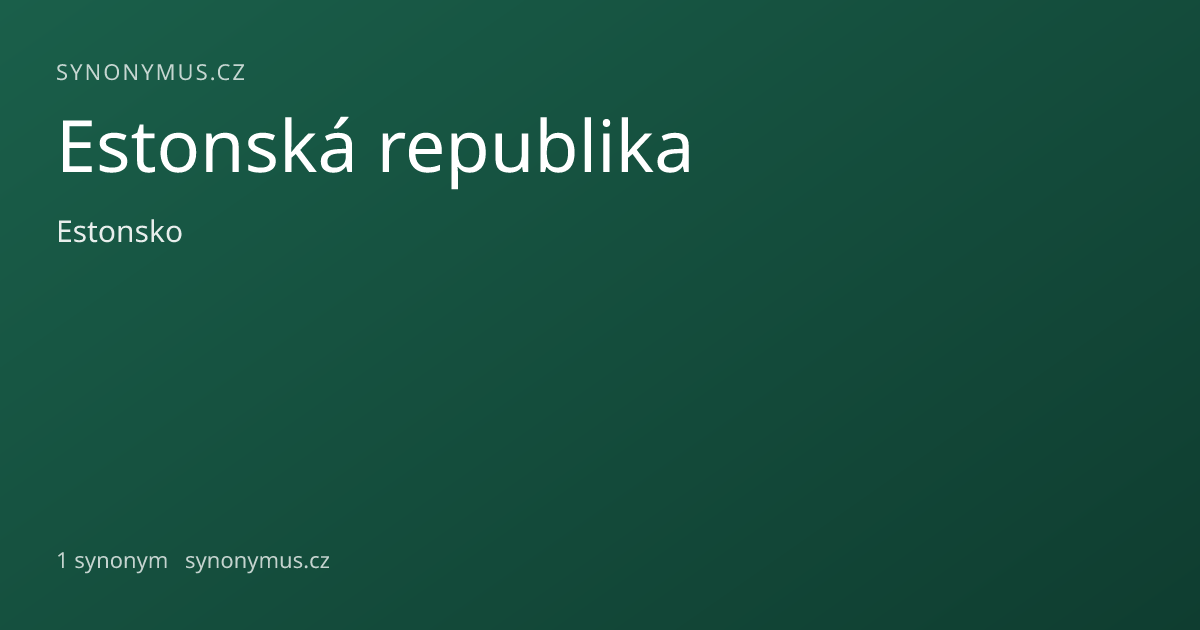 Náhled odkazu: Estonská republika
