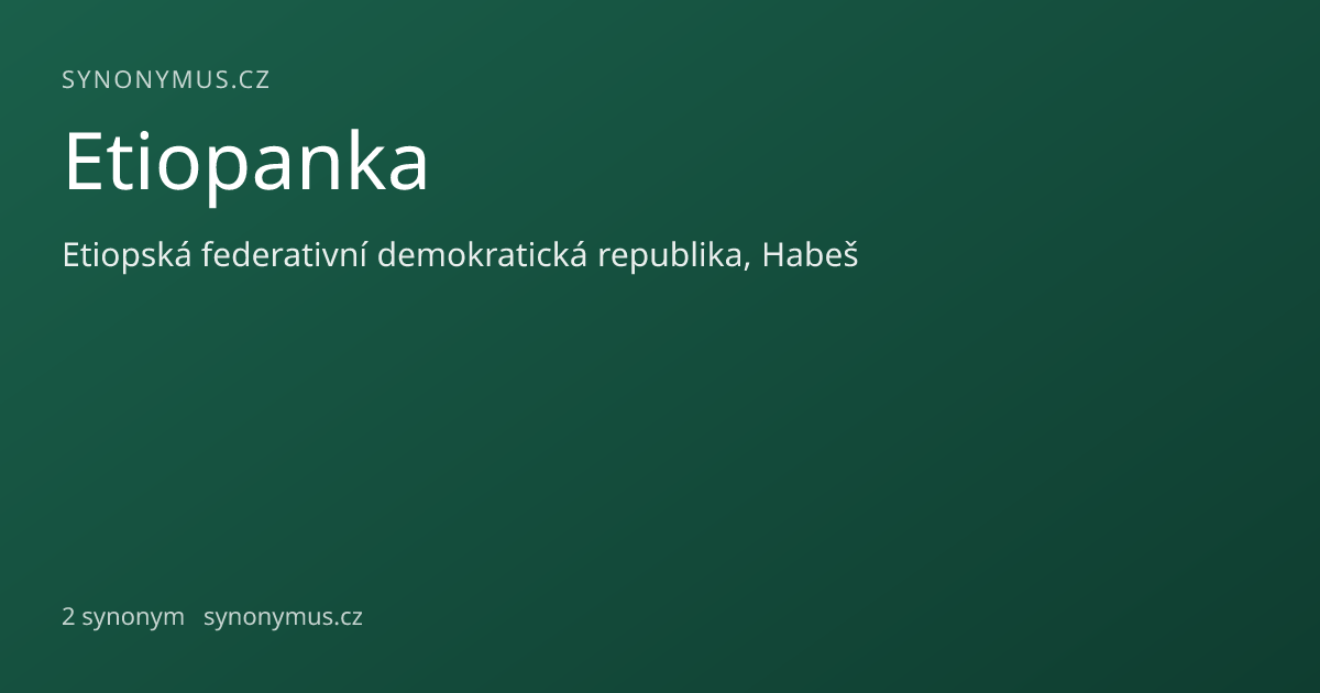 Náhled odkazu: Etiopanka